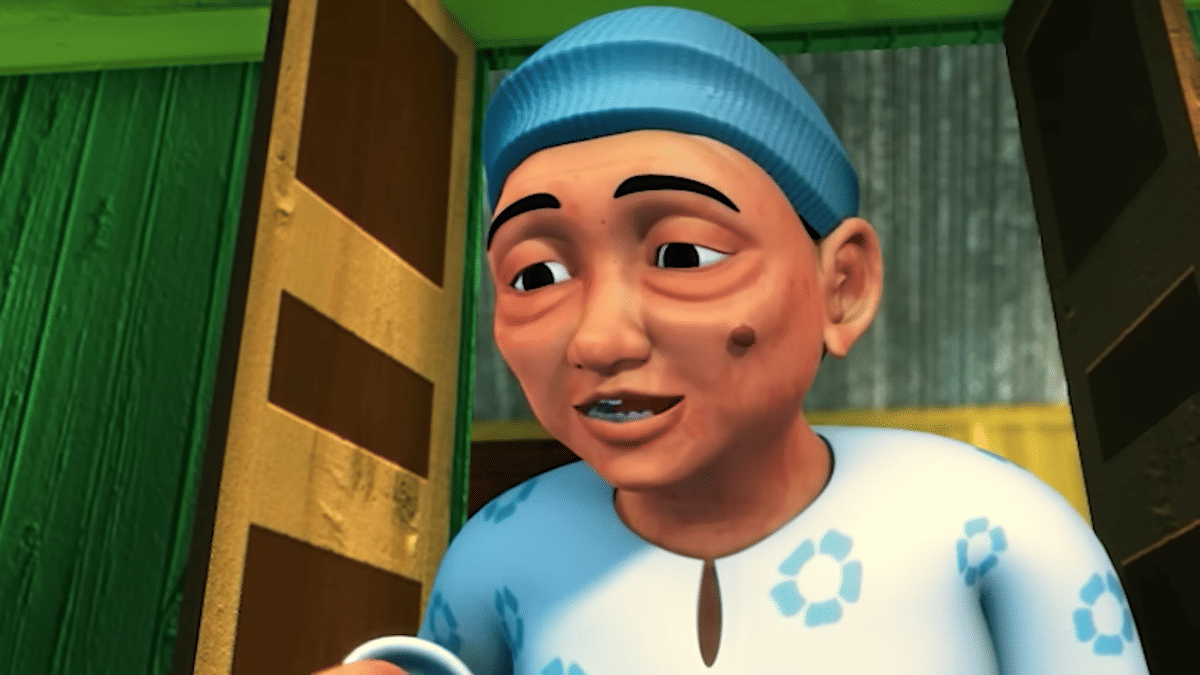 Potret Opah dalam episode "Kami 1 Malaysia" di serial Upin & Ipin.