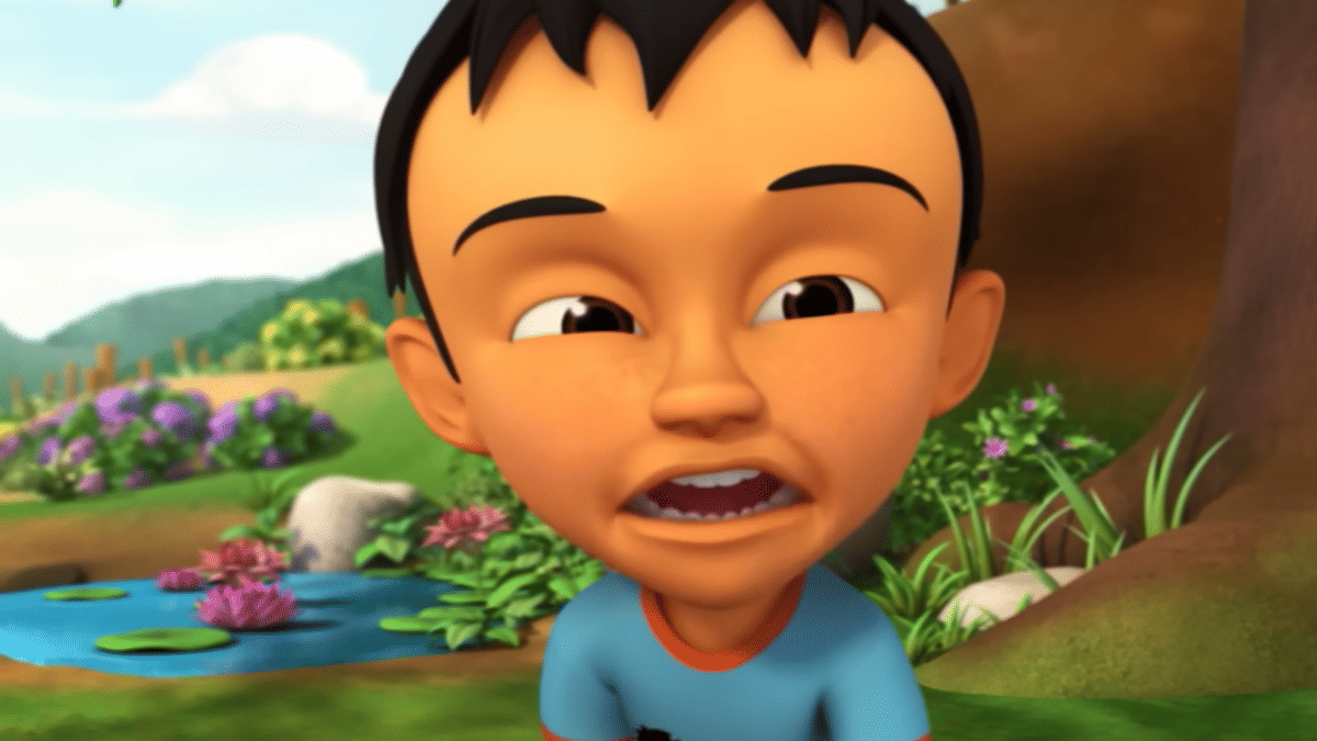 Potret Fizi dalam episode "Terima Kasih Cikgu" dalam serial Upin & Ipin.