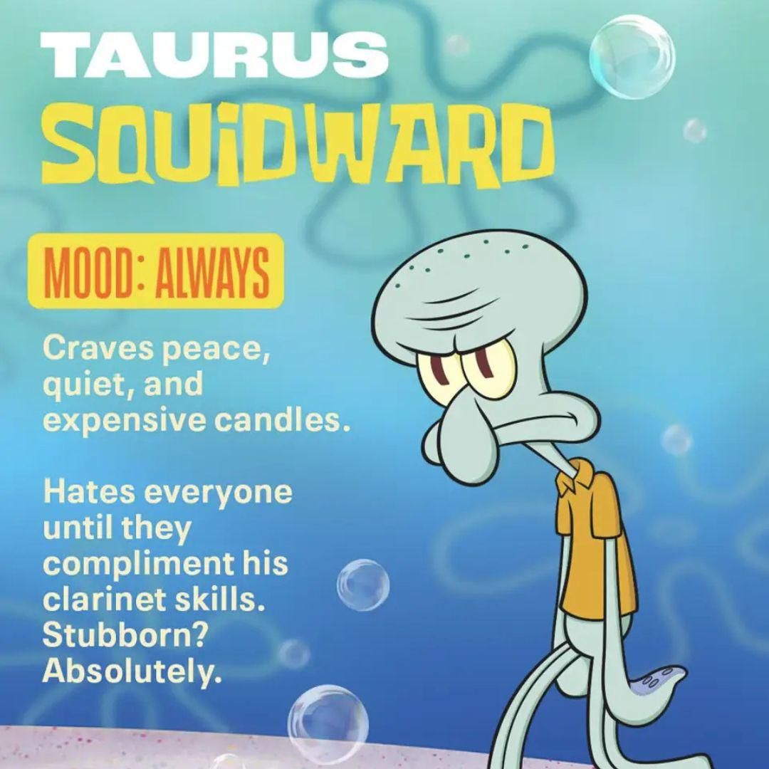 Potret zodiak Squidwards 