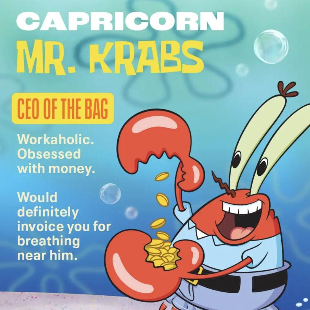 Potret zodiak Mr. Krabs 