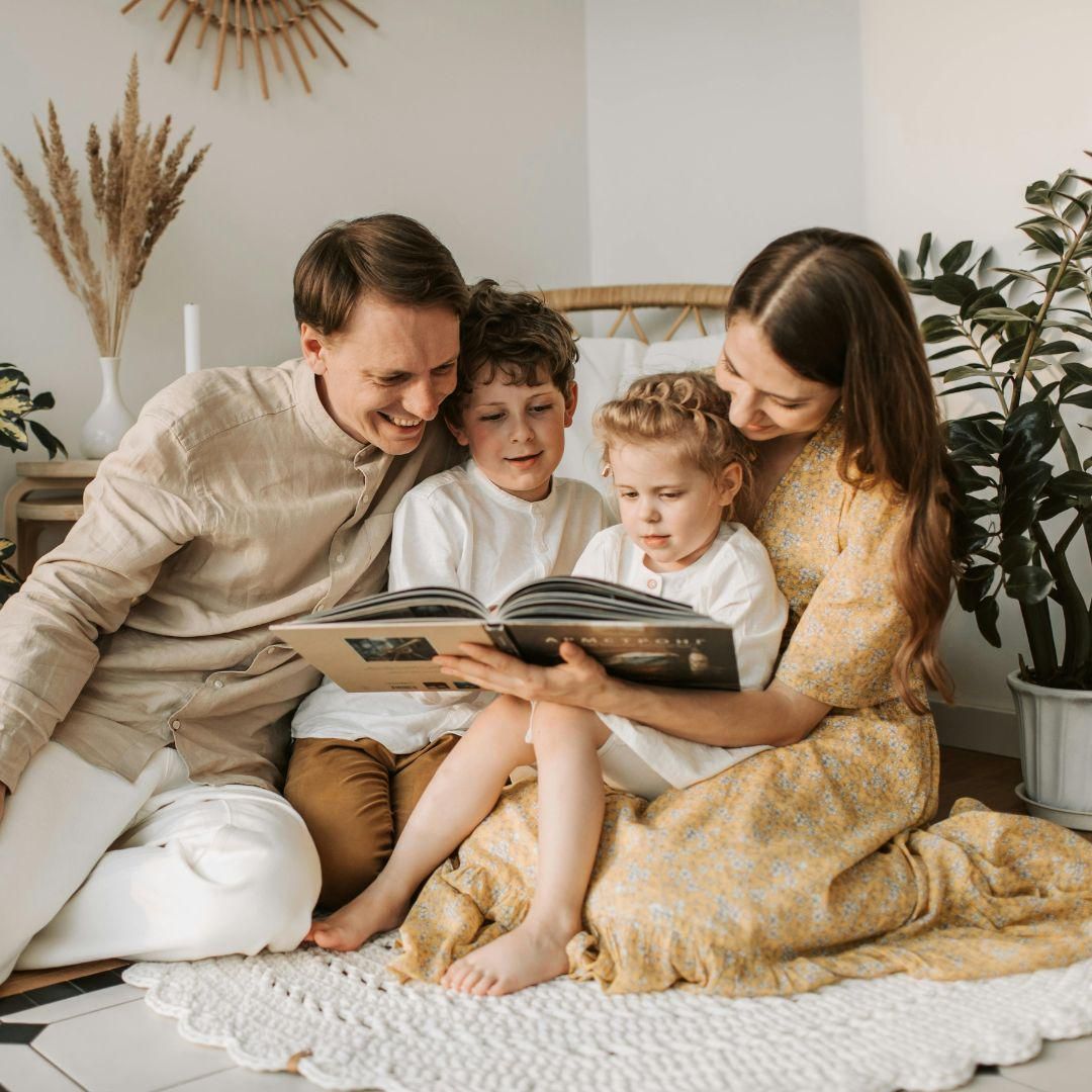 Potret bersama keluarga 