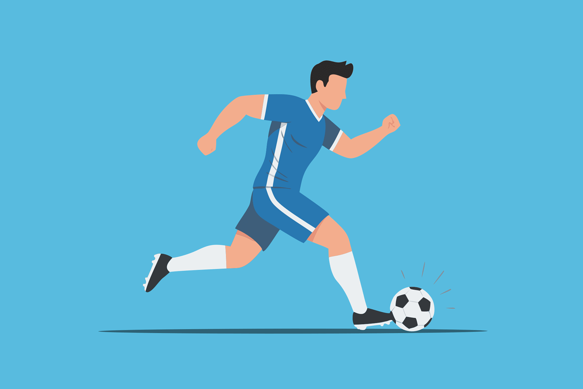 ilustrasi pemain sepak bola