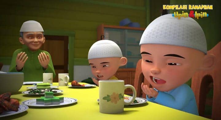 cuplikan Upin & Ipin episode "Dugaan Puasa"