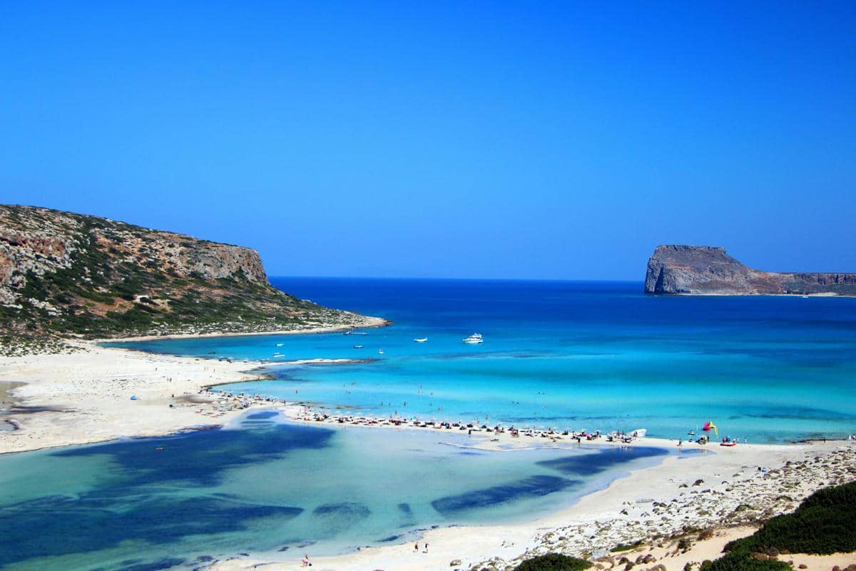 Potret pantai di Crete, Yunani
