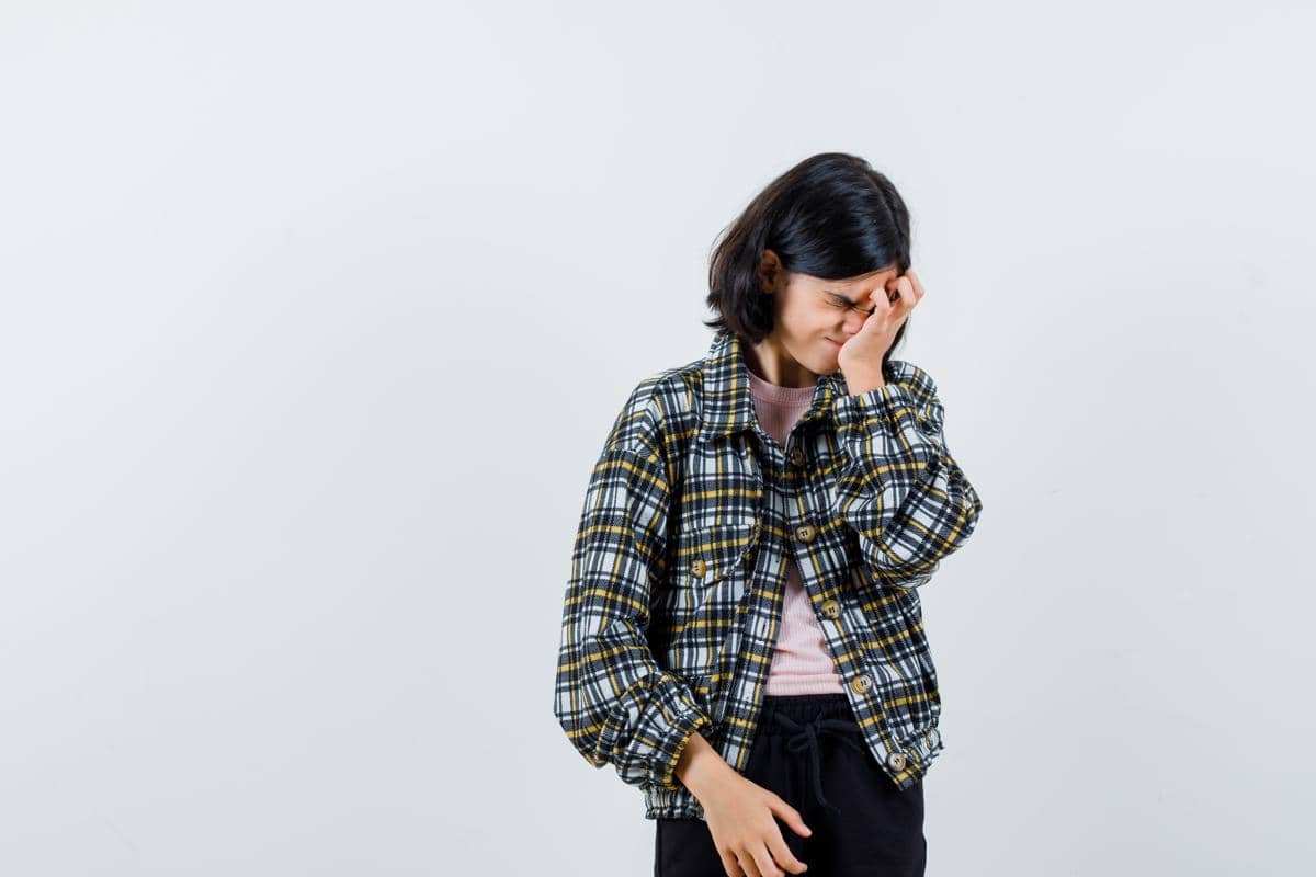 seorang wanita yang lelah secara mental