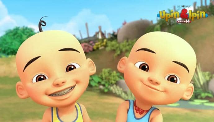 cuplikan Upin & Ipin episode Tumbuh Rambut 