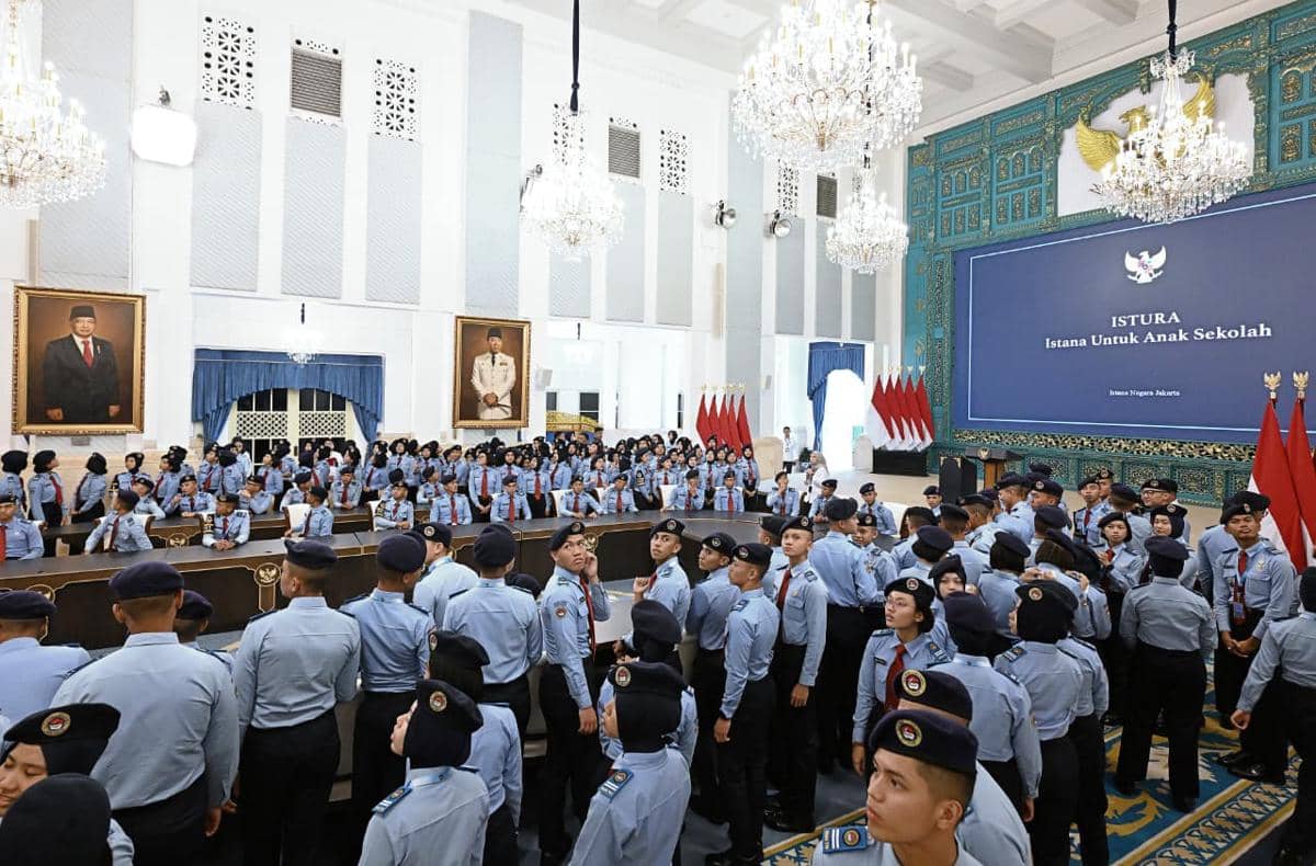 Siswa Taruna Nusantara dapat Pembekalan di Istana Kepresidenan Jakarta, Kamis (16/4/2026). (Dok. Sekretariat Presiden)