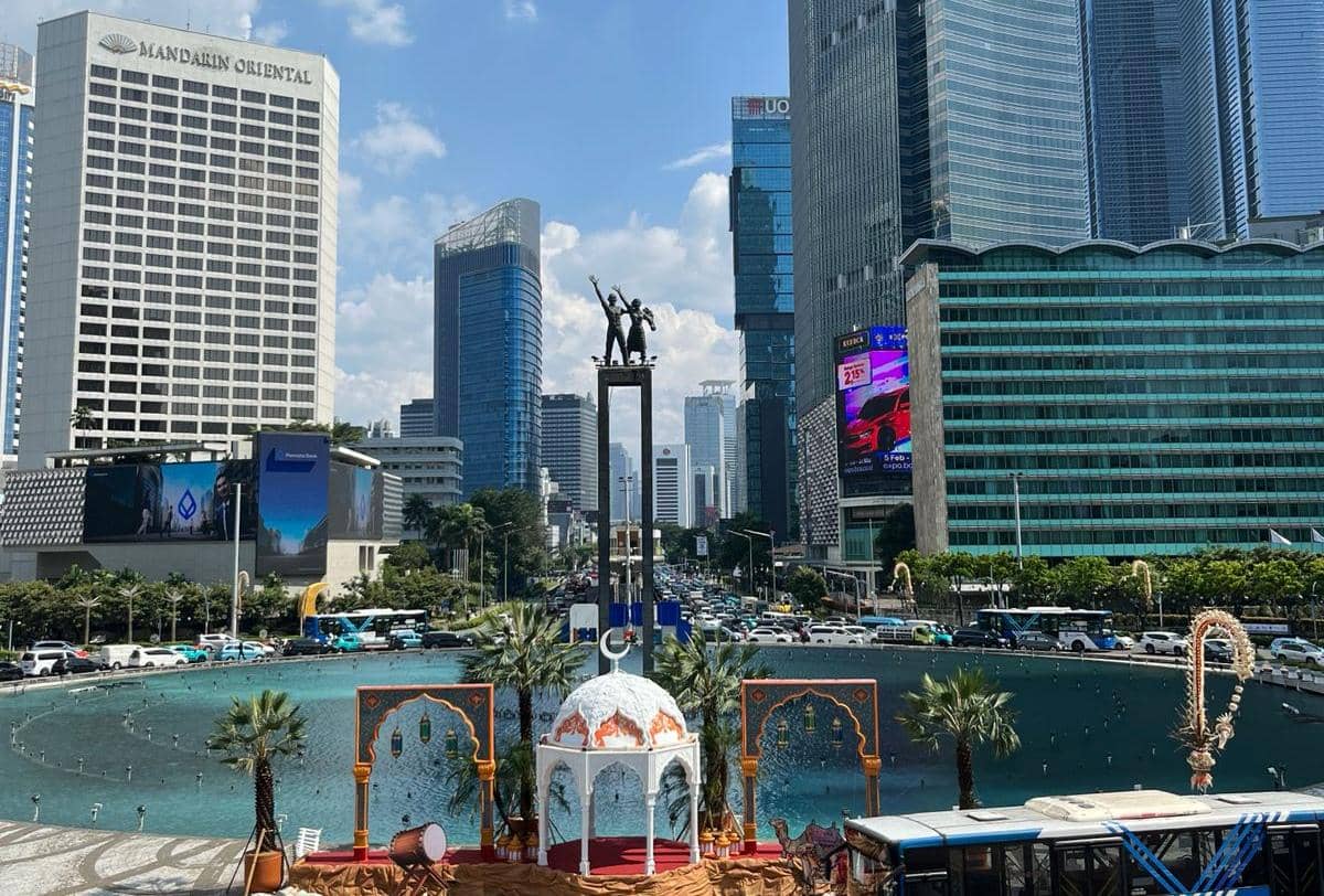Potret Bundaran HI, Jakarta Pusat