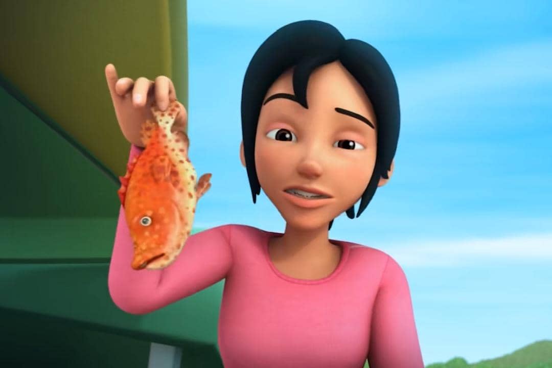 ikan kerapu yang dipegang Kak Ros