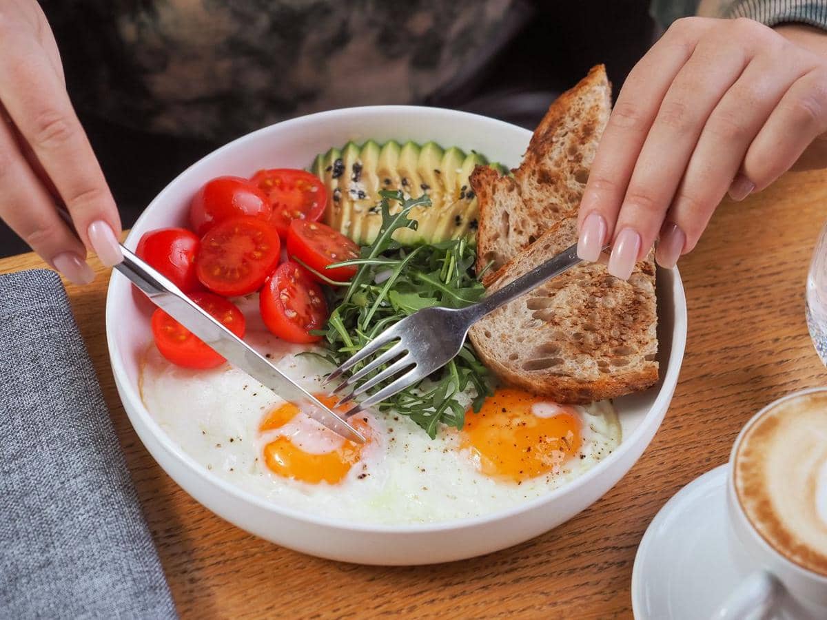 ilustrasi healthy food, sarapan, telur