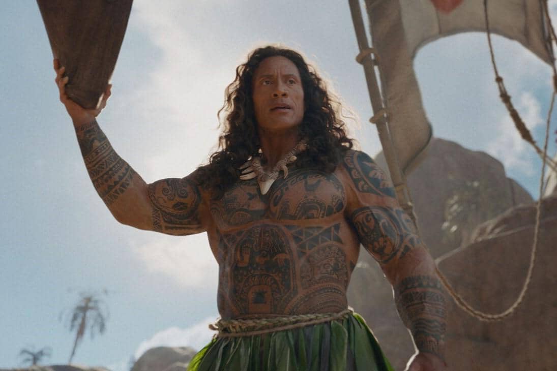 Potret Dwayne Johnson sebagai Maui dalam film Moana