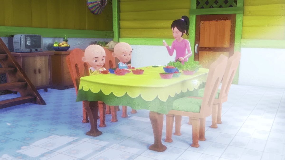 Salah satu episode seri animasi Upin & Ipin