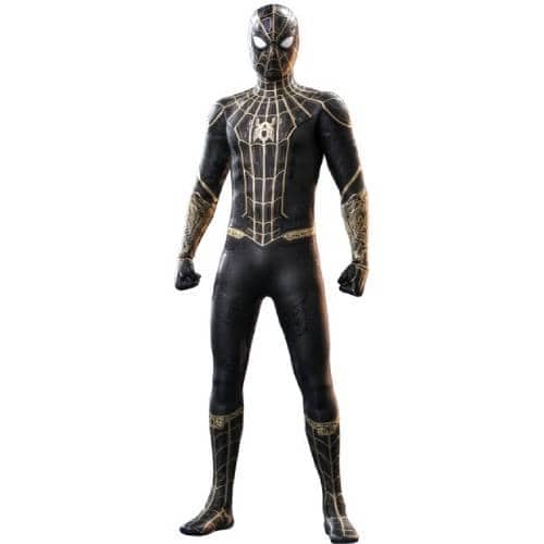 Kostum Spider-Man dari Marvel Studios dengan desain superhero ikonik untuk karakter pahlawan laba-laba.