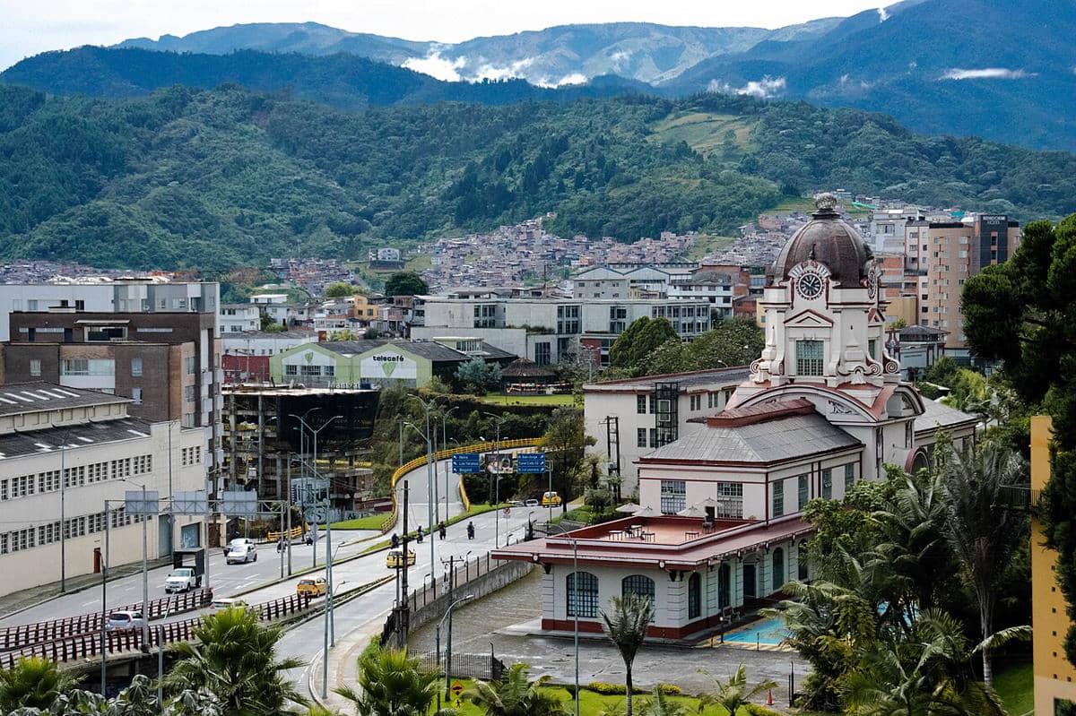 Ilustrasi pemandangan kota Manizales