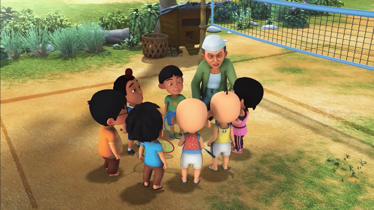 Cuplikan episode animasi Upin & Ipin yang diunggah di kanal YouTube Les' Copaque Production, menampilkan adegan serial tersebut.