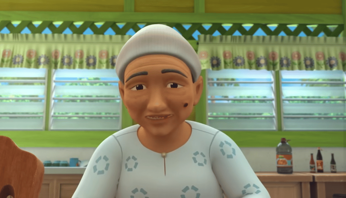 karakter Opah di serial animasi Upin dan Ipin episode Minyak Sawit 