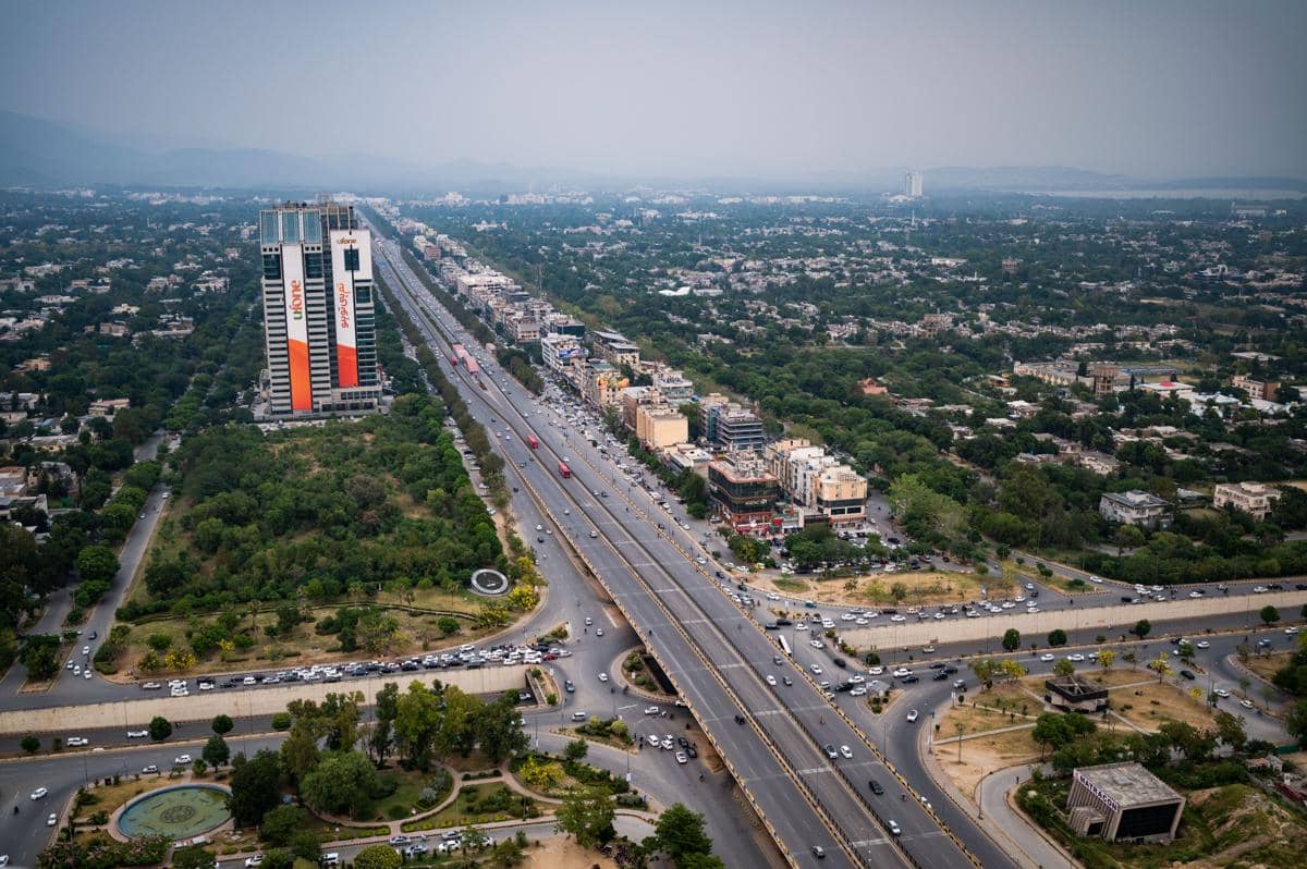 Pemandangan kota Islamabad dari udara