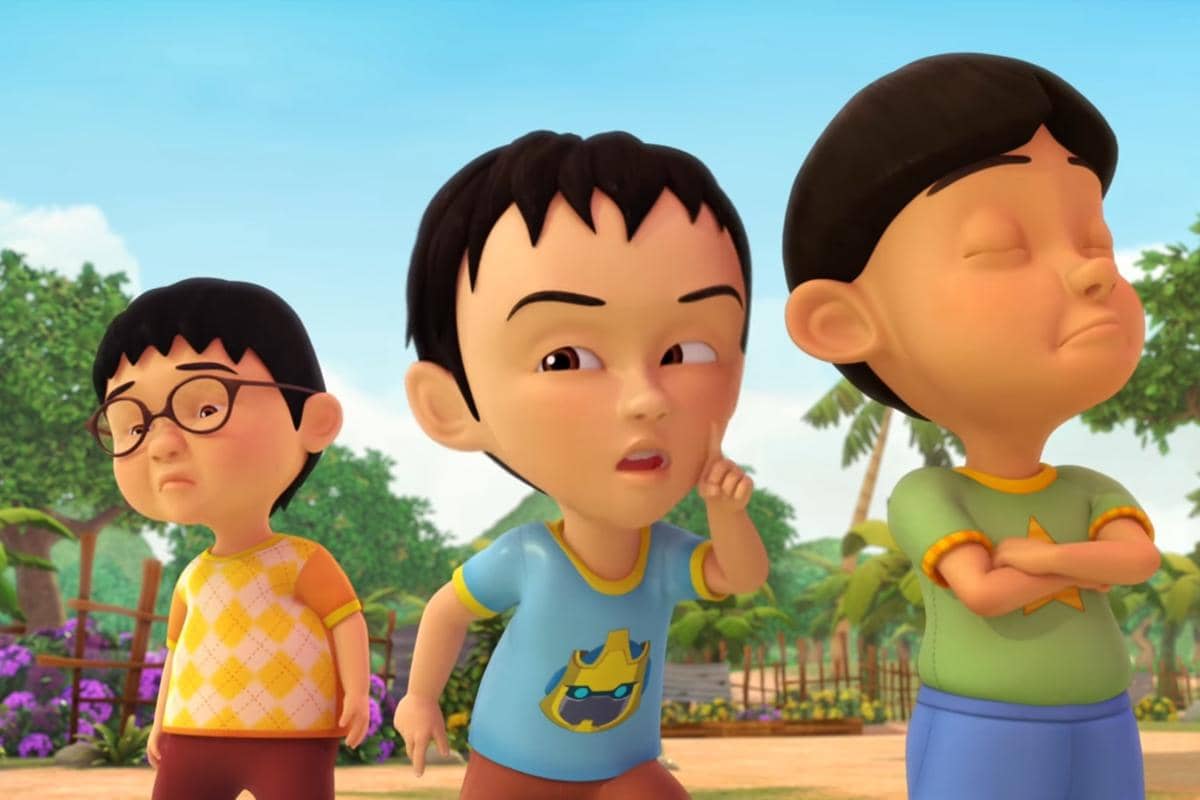 Ehsan, Fizi, dan Mail di animasi Upin Ipin