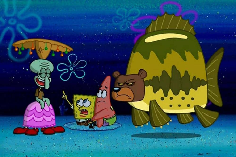 Sea Bear marah dengan tingkah Squidward yang terlalu slengean dan berniat menyerangnya secara brutal