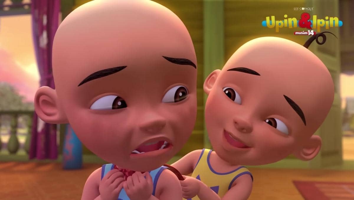 Cuplikan episode Kain Merah Ipin di serial Upin & Ipin