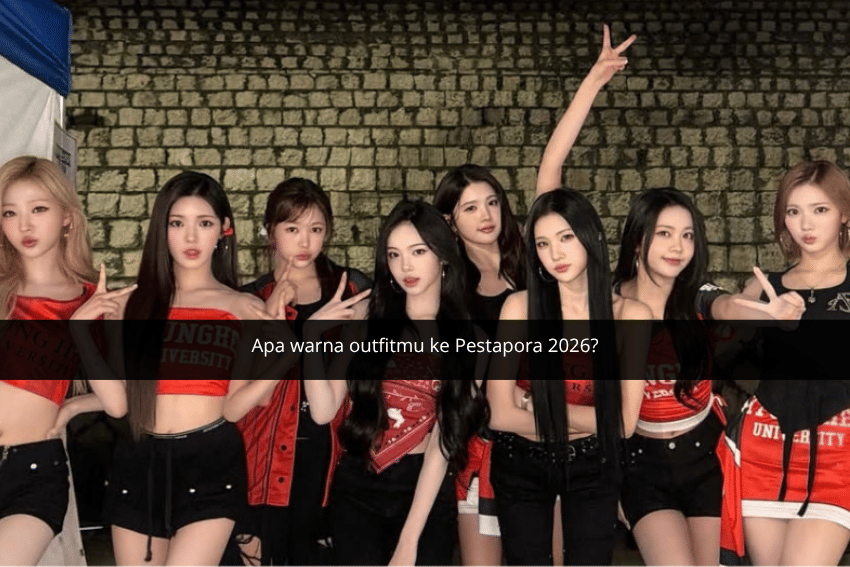 Potret Hearts2Hearts dalam unggahan Instagram tme.live, menampilkan para anggota yang berpose bersama di depan kamera.