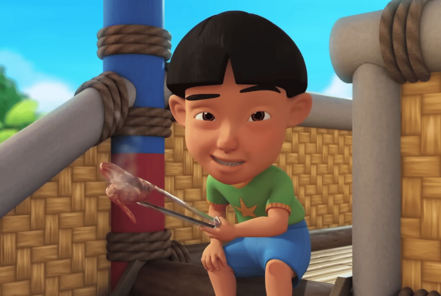 potret Mail di animasi Upin dan Ipin