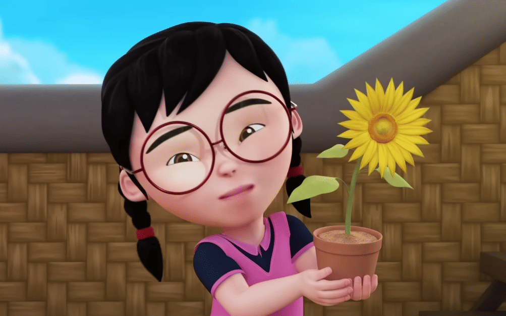 potret Mei Mei di animasi Upin dan Ipin