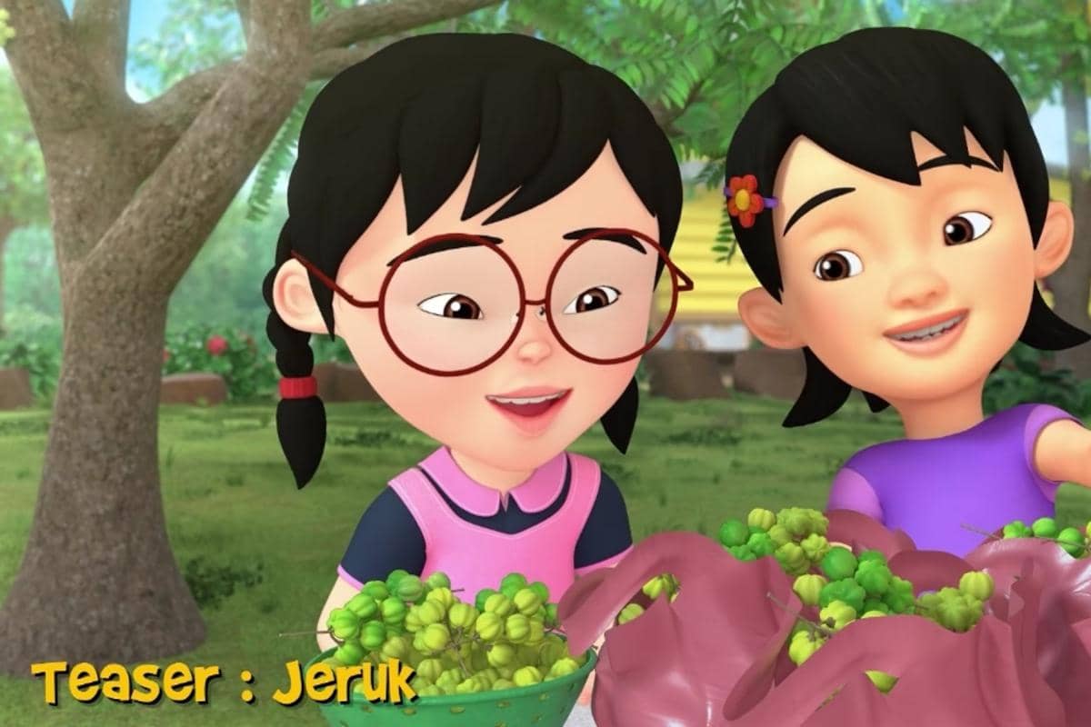 Cuplikan episode Jeruk di serial Upin & Ipin