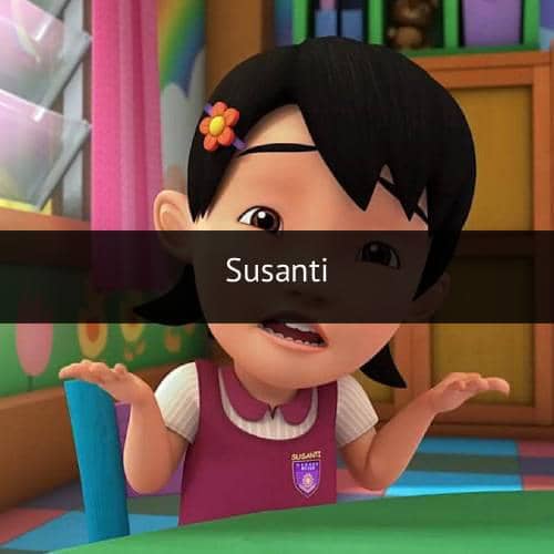 Upin dan Ipin, dua karakter anak kembar botak dari serial animasi produksi Les' Copaque Production.