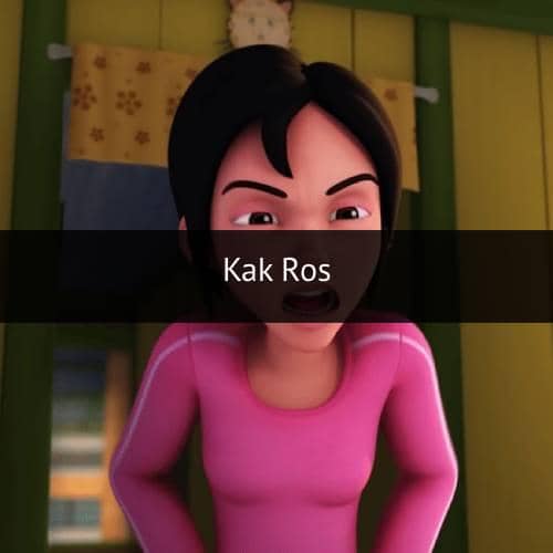 Dua karakter animasi Upin dan Ipin berdiri berdampingan dengan ekspresi ceria dalam ilustrasi serial anak.