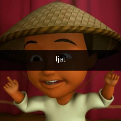 Dua karakter animasi Upin dan Ipin dari serial produksi Les' Copaque Production tampil berdampingan dengan ekspresi ceria.