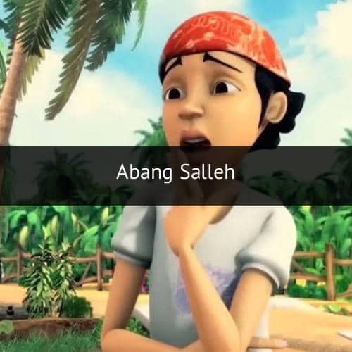 Ilustrasi karakter animasi Upin dan Ipin, tokoh kembar berkepala botak dari produksi Les' Copaque Production.