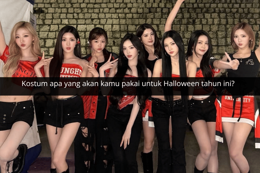 Potret grup Hearts2Hearts dengan para anggota mengenakan busana serasi dalam unggahan Instagram resmi.